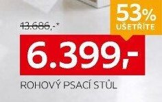 Rohový psací stůl
