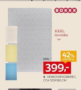 Venkovní koberec, cca 120x180 cm