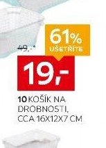 10 KOŠÍK NA DROBNOSTI, CCA 16X12X7 CM