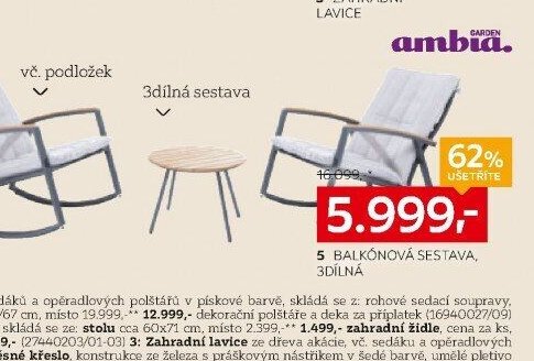 5 BALKÓNOVÁ SESTAVA, 3DÍLNÁ