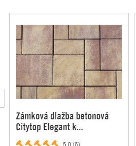 Zámková dlažba betonová Citytop Elegant