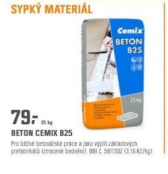 BETON CEMIX B25