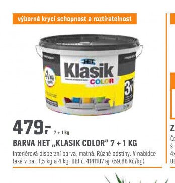 BARVA HET „KLASIK COLOR“ 7 + 1 KG