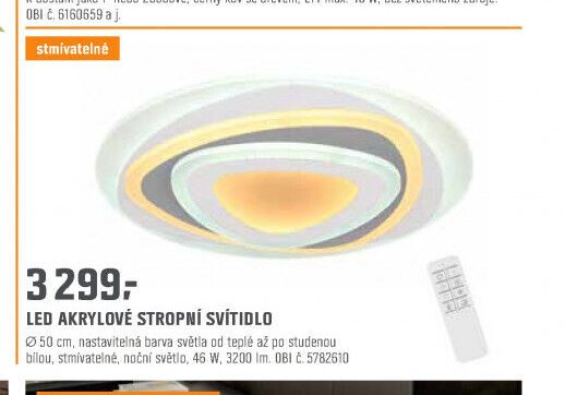 LED AKRYLOVÉ STROPNÍ SVÍTIDLO
