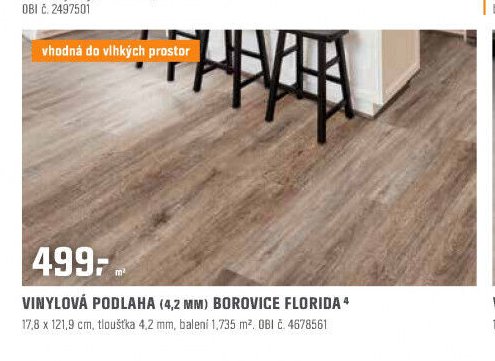 VINYLOVÁ PODLAHA (4,2 MM) BOROVICE FLORIDA