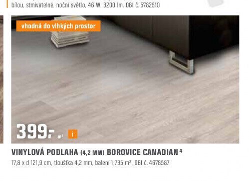 VINYLOVÁ PODLAHA (4,2 MM) BOROVICE CANADIAN