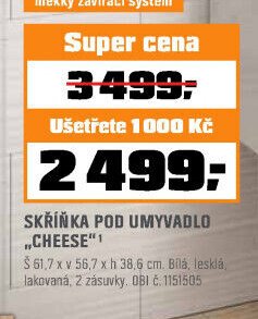 SKŘÍŇKA POD UMYVADLO „CHEESE“