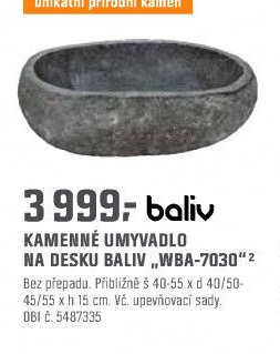 KAMENNÉ UMYVADLO NA DESKU BALIV „WBA-7030“