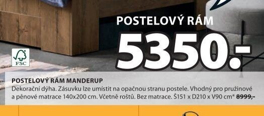 POSTELOVÝ RÁM MANDERUP