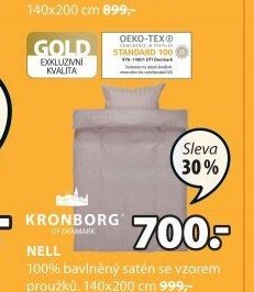 NELL 100% bavlněný satén se vzorem proužků