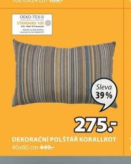 DEKORAČNÍ POLŠTÁŘ KORALLROT