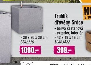 Truhlík dřevěný Srdce