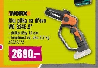 WORX Aku pilka na dřevo WG 324E.9