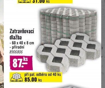 Zatravňovací dlažba