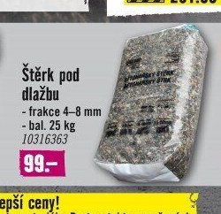 Štěrk pod dlažbu