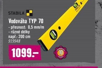 Vodováha TYP 70 STABILA