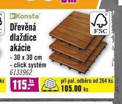 Dřevěná dlaždice akácie