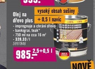 Olej na dřevo plus