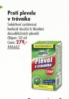 Proti plevelu v trávníku Agro