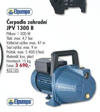 Elpumps Čerpadlo zahradní JPV 1300 B