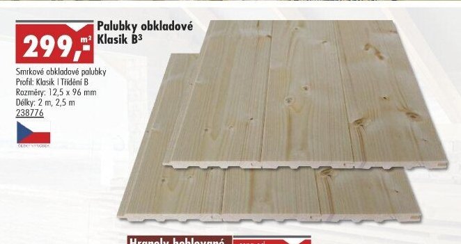 Palubky obkladové Klasik B
