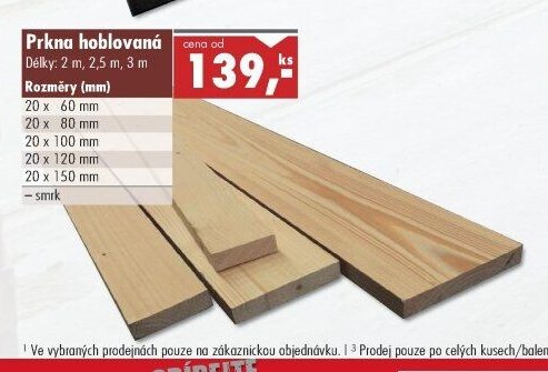 Prkna hoblovaná