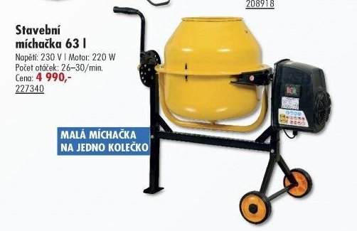 Stavební míchačka 63 l