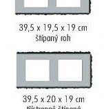Štípaný roh 39,5 x 19,5 x 19 cm