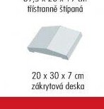 Třístranně štípaná 39,5 x 20 x 19 cm