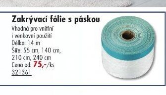 Zakrývací fólie s páskou