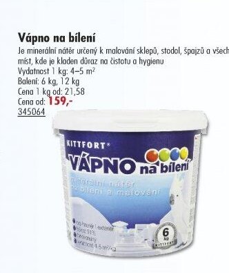 Vápno na bílení