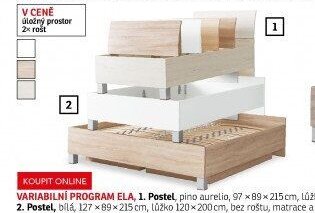 Postel, pino aurelio, 97x89x215 cm, lůžko 90x200 cm, bez roštu, matrace a úložného prostoru 1008614-00