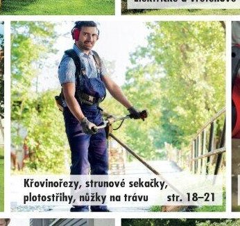 Křovinořezy, strunové sekačky, plotostřihy, nůžky na trávu
