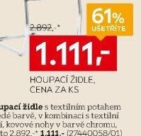 HOUPACÍ ŽIDLE, CENA ZA KS