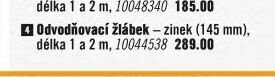 Odvodňovací žlábek – zinek (145 mm), délka 1 a 2 m