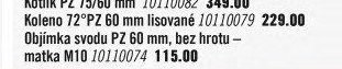 Koleno 72° PZ 60 mm lisované