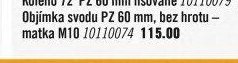 Objímka svodu PZ 60 mm, bez hrotu
