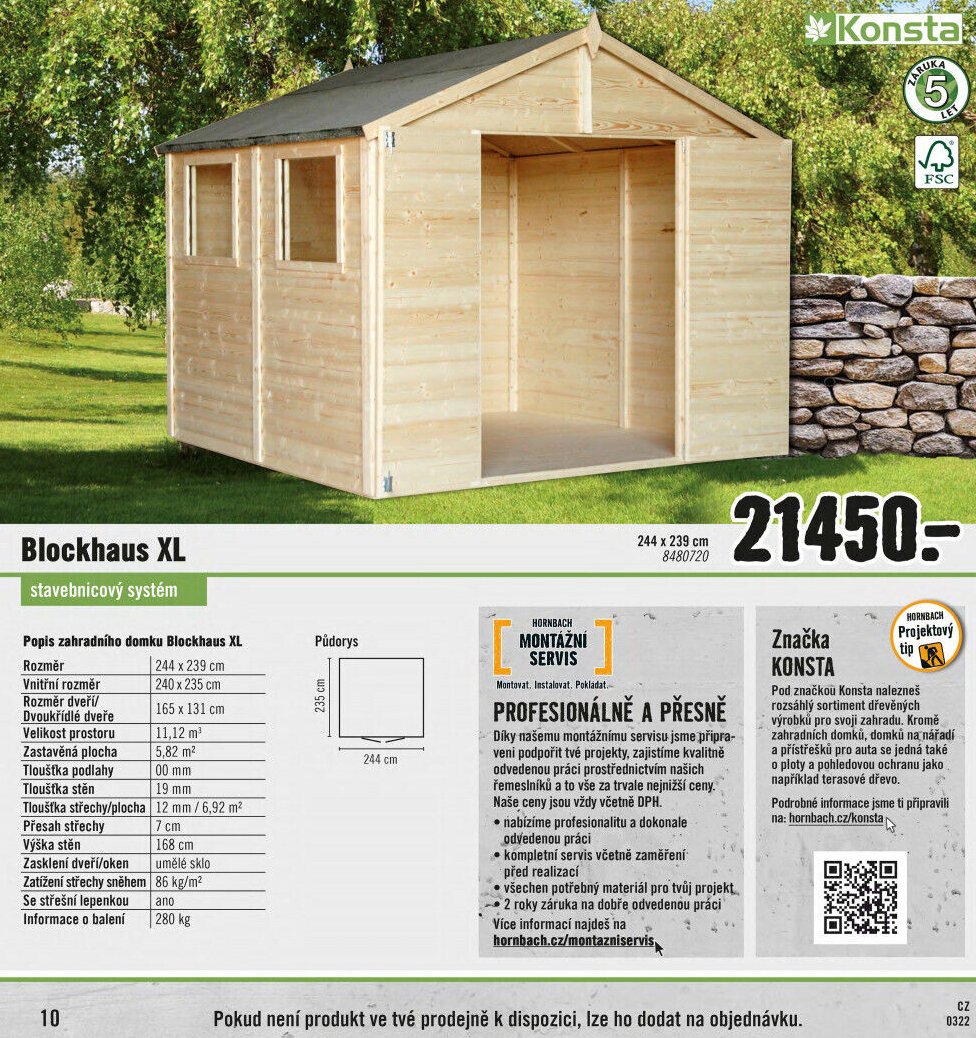 Zahradní domek Blockhaus XL