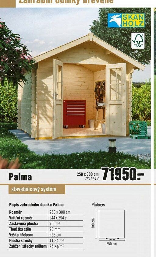 Zahradní domek Palma