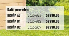 Zahradní domek BROŇA A2