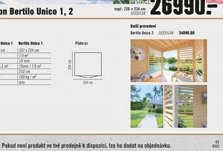 Zahradní pavilon Bertilo Unico 1, 2
