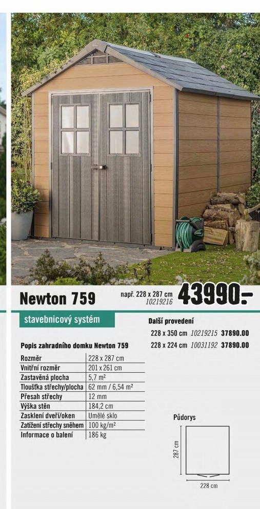 Zahradní domek Newton 759