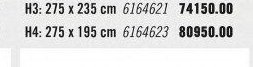 H4: 275 x 195 cm