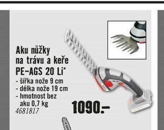 Aku nůžky na trávu a keře PE-AGS 20 Li