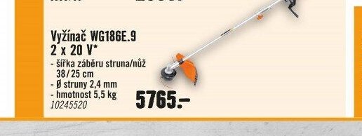 Vyžínač WG186E.9 2 x 20 V