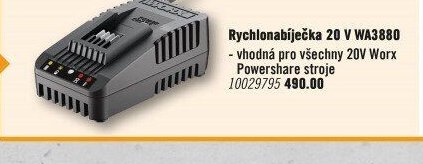 Rychlonabíječka 20 V WA3880