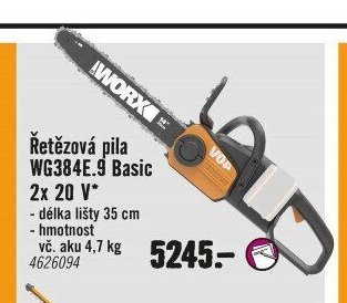 Řetězová pila WG384E.9 Basic