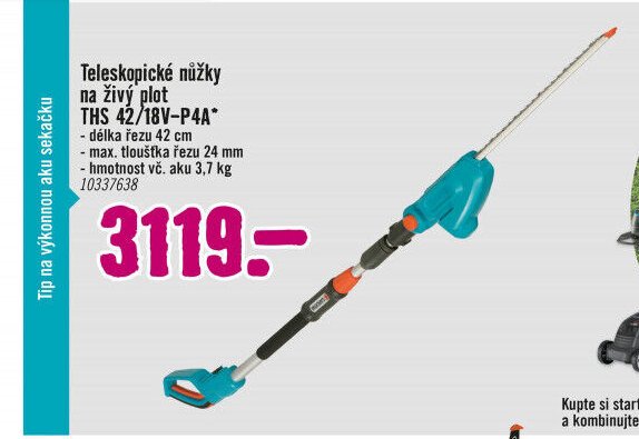 Teleskopické nůžky na živý plot THS 42/18V-P4A