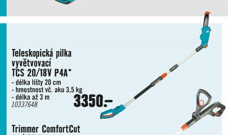Teleskopická pilka vyvětvovací TCS 20/18V P4A