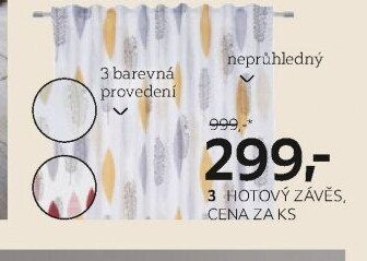 Hotový závěs